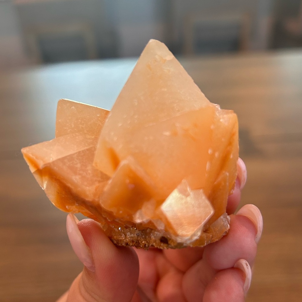 Orange Calcite Flower Stone